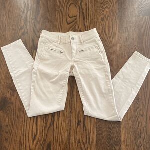 Loft Super Skinny Women’s Cream Jeans | Size 24/00
